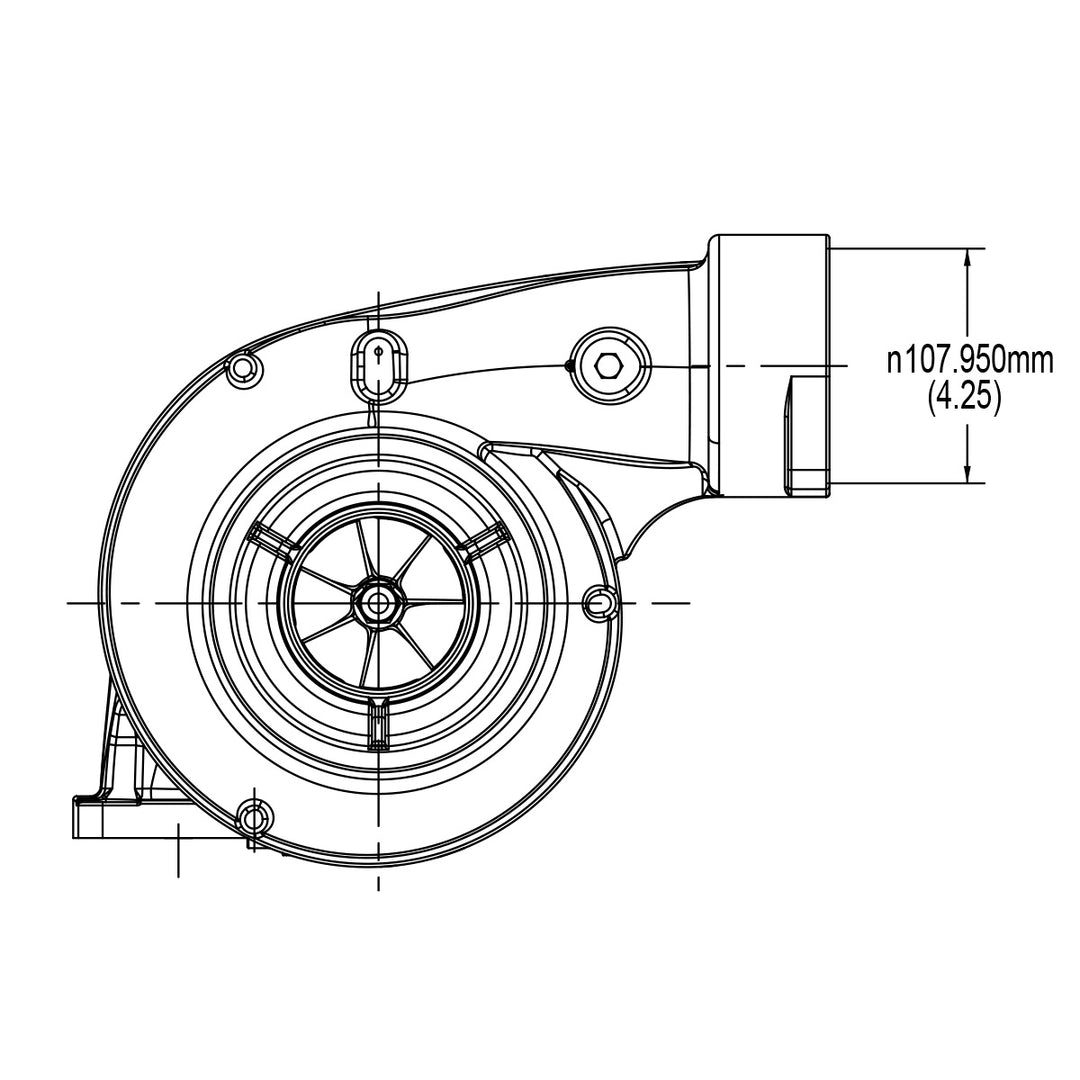 14969880001 CAT C-15 S410SX TURBO 80MM 1.58 A/R - Industrial Injection