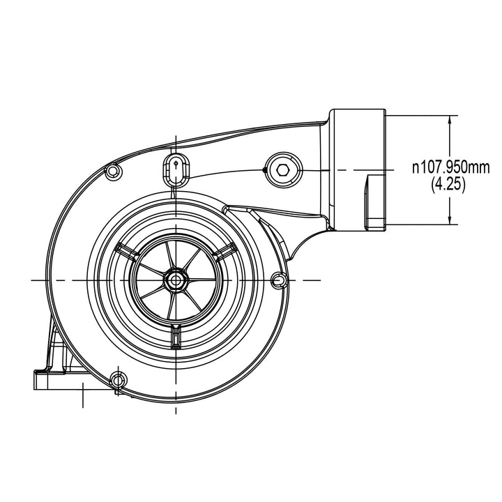 14969880001 CAT C-15 S410SX TURBO 80MM 1.58 A/R - Industrial Injection