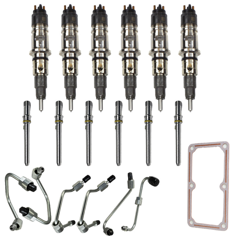 II Reman Stock 6.7 2007.5-12 Injector Pack w/Connecting Tubes & Fuel Lines - Industrial Injection