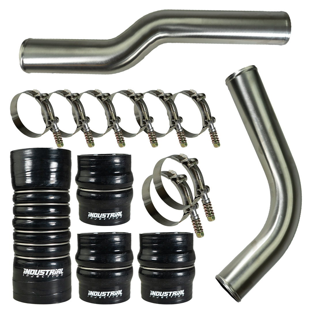2003-2007 Cummins 5.9L Upgraded Charge Pipe and Boot Kit, 3" Brushed Stainless