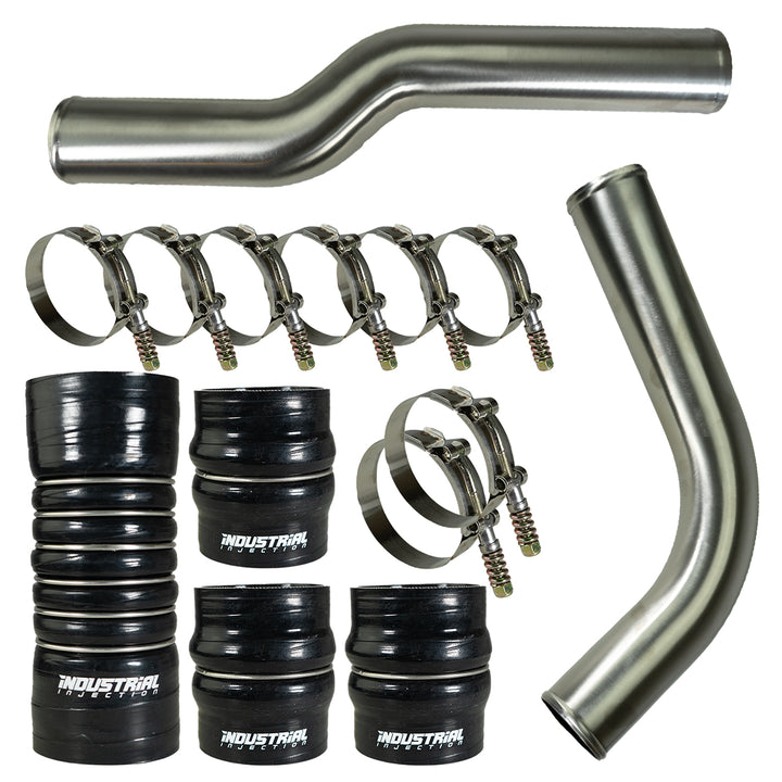 2003-2007 Cummins 5.9L Upgraded Charge Pipe and Boot Kit, 3" Brushed Stainless