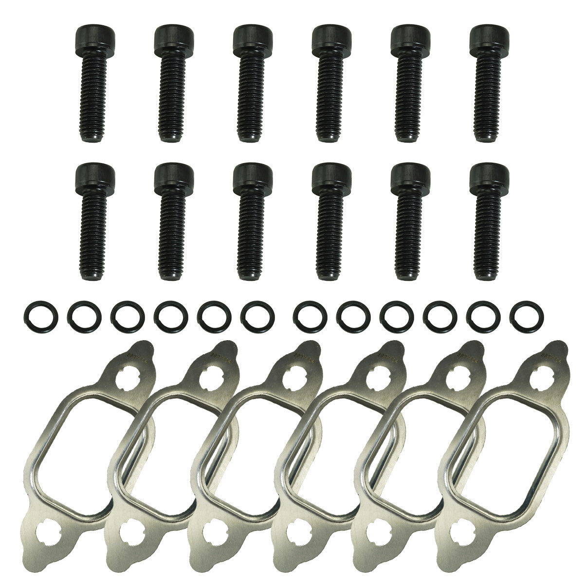 Industrial Injection Exhaust Manifold Bolt and Gasket Kit - 1989-1998 12V Cummins 5.9L - Industrial Injection