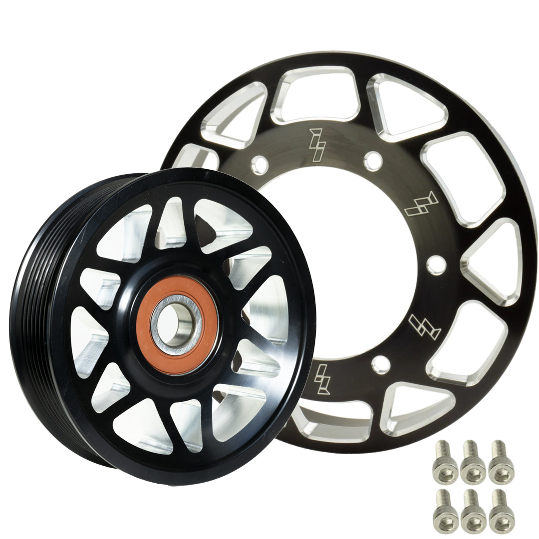 2003-2012 Common Rail Cummins Billet Pulley Kit Black Anodized - Industrial Injection