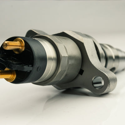 close up of a 5.9L Cummins Fuel Injector