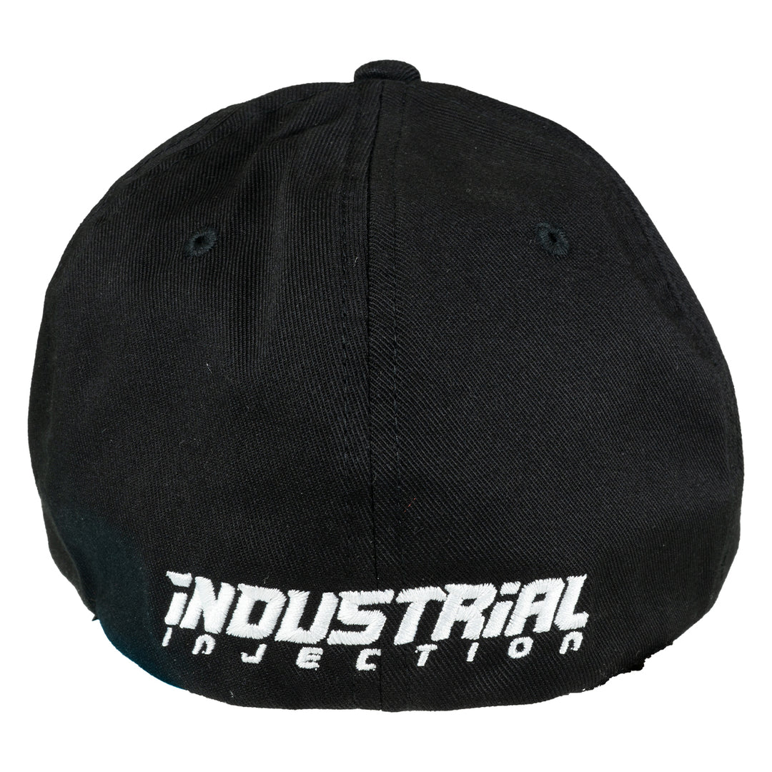 Black and White Flex Fit Hat - Industrial Injection