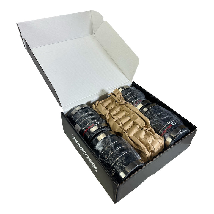 Industrial Injection CAC boot kit shown packaged in box at an angled view.
