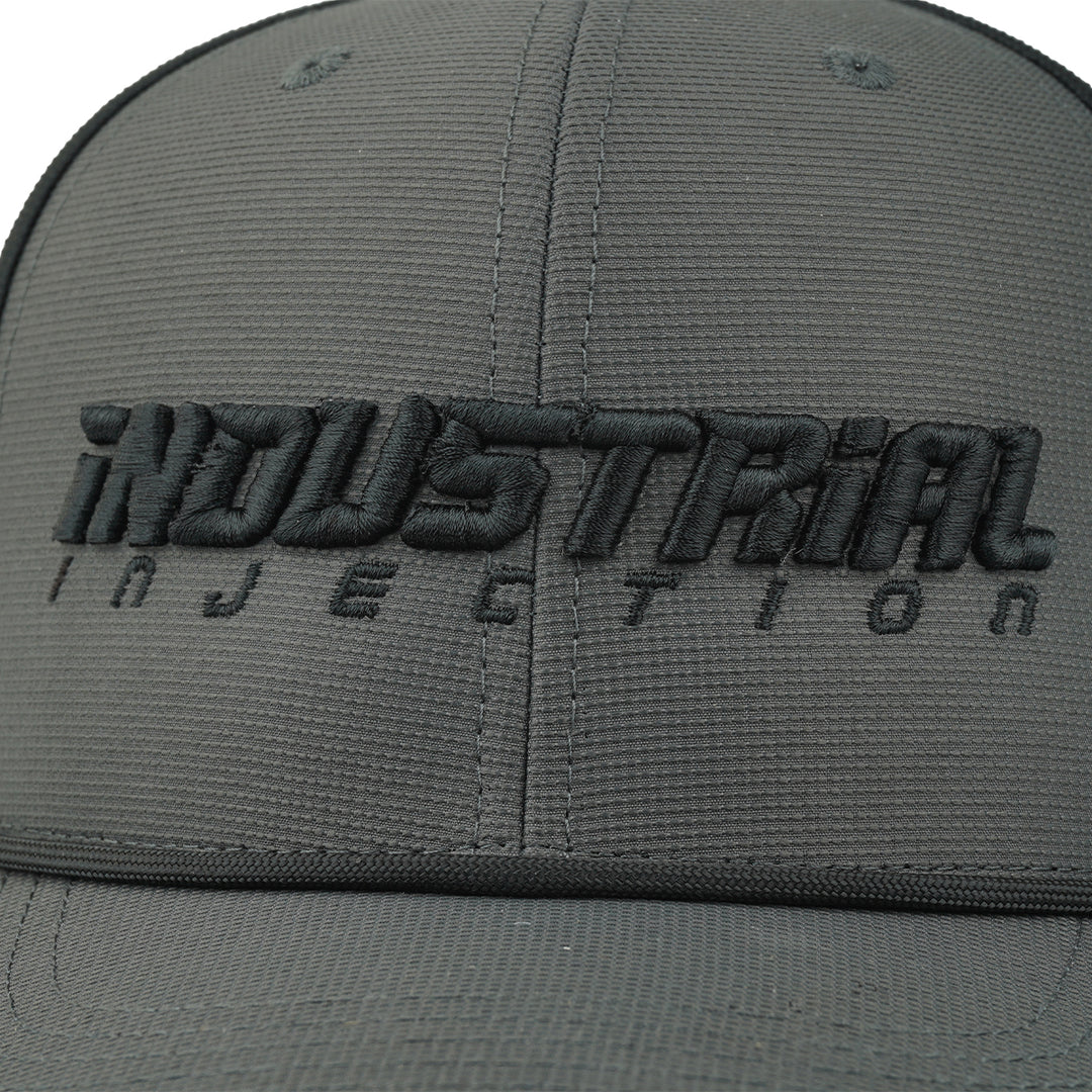 Industrial Injection Black &amp; Gray Performance Trucker Hat