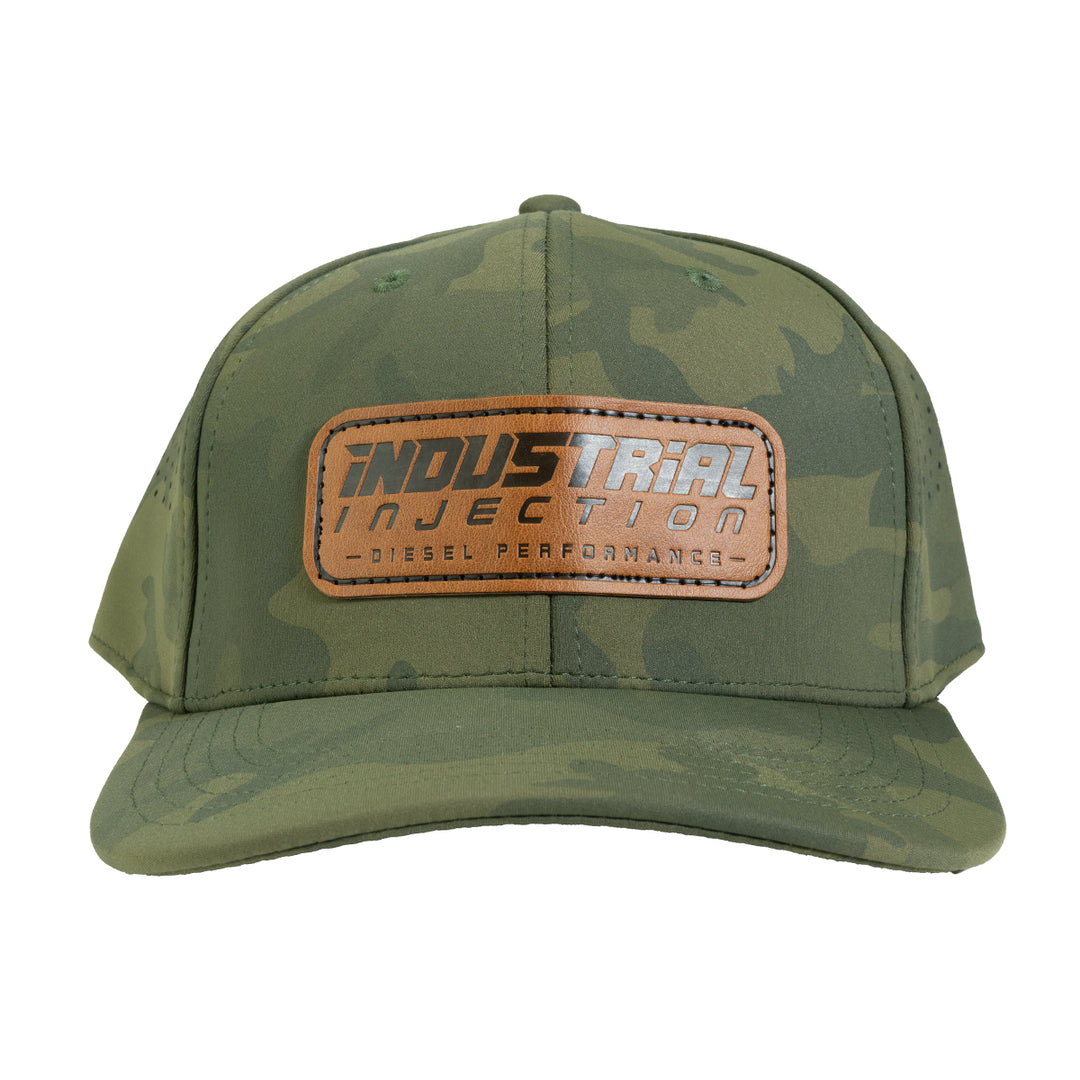 Industrial Injection Green Camo Tech Hat - Performance Fabric Trucker - Industrial Injection