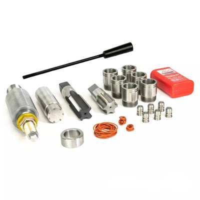 Cummins ISX/QSX/X15 Torque Lock Injector Cup Kit – complete installation kit with billet threaded injector cups, o-rings, taps, and tools from Industrial Injection