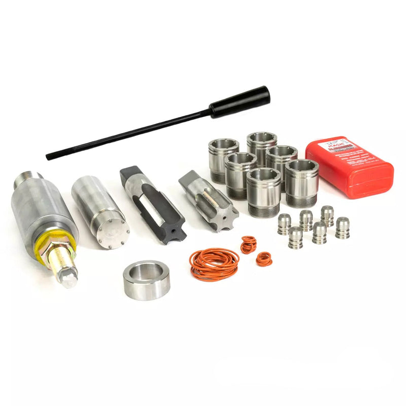 Cummins ISX/QSX/X15 Torque Lock Injector Cup Kit – complete installation kit with billet threaded injector cups, o-rings, taps, and tools from Industrial Injection