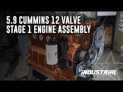 Industrial Injection 5.9L 12 Valve Cummins Stage 1 Long Block Engine (1989-1998)