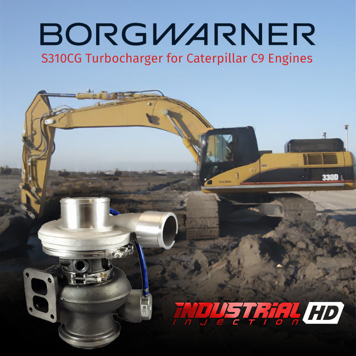 BorgWarner S310CG Turbocharger Caterpillar C9 - 13809880113 - Industrial Injection