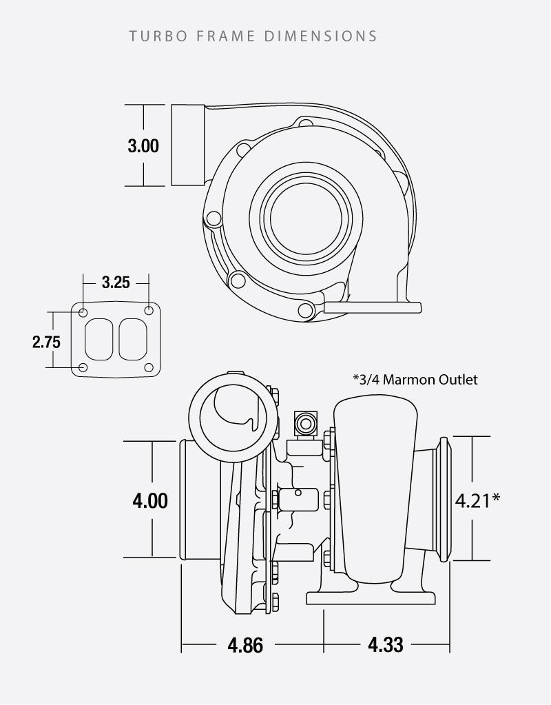 BorgWarner S300SX3 177281 (66/74/.88) - Industrial Injection