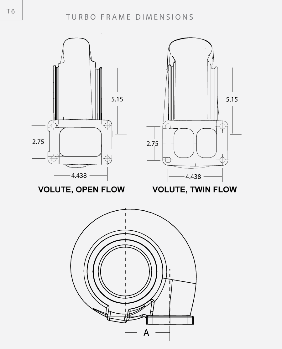 BorgWarner 1.45 A/R T-6 Twin Flow Turbine Housing (110mm) - Industrial Injection