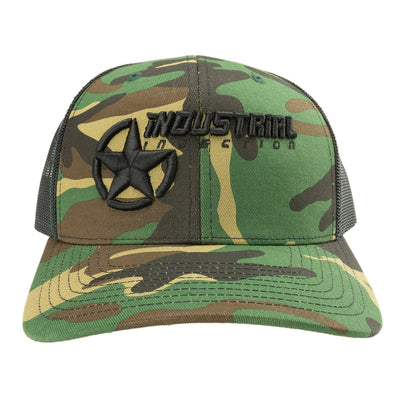 Star Crusher Camo Mesh Snapback Hat - Industrial Injection
