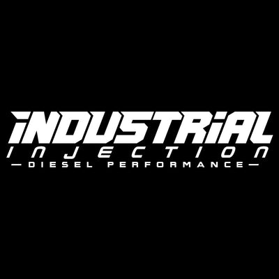 White Industrial Injection Logo Decals - Industrial Injection