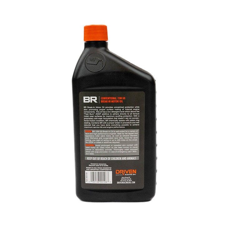 DRIVEN Conventional Break In Motor Oil 15W-50  (1 Quart) - Industrial Injection