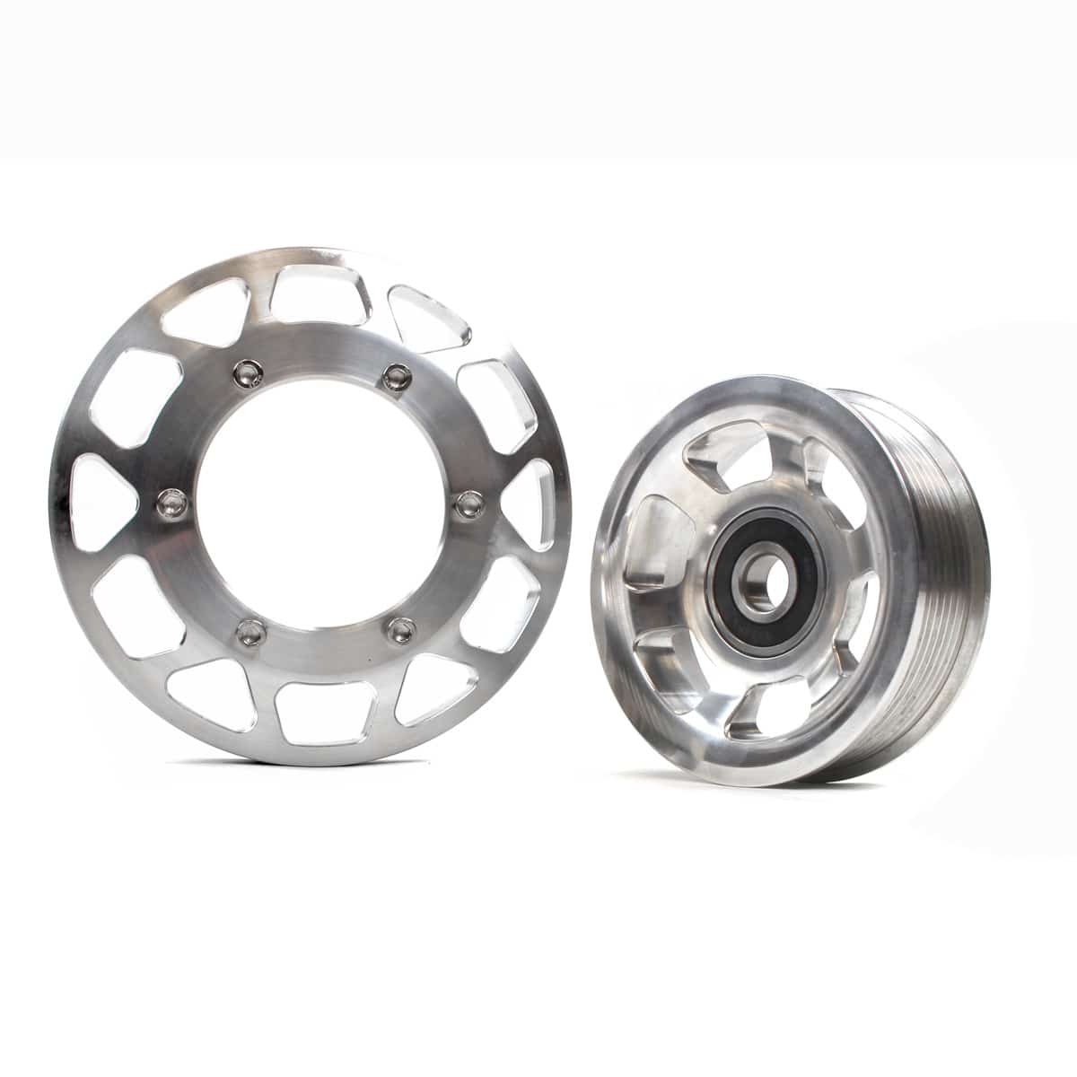 2003-2012 Cummins Billet Pulley Kit - Clear Anodized - Industrial Injection
