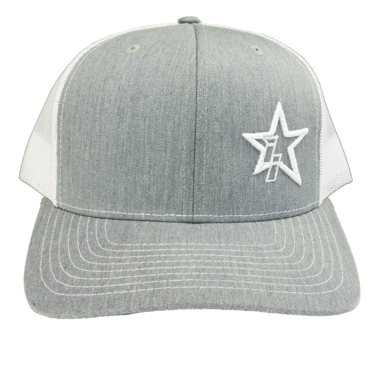 Gray/White Snapback White Star Logo Hat - Industrial Injection