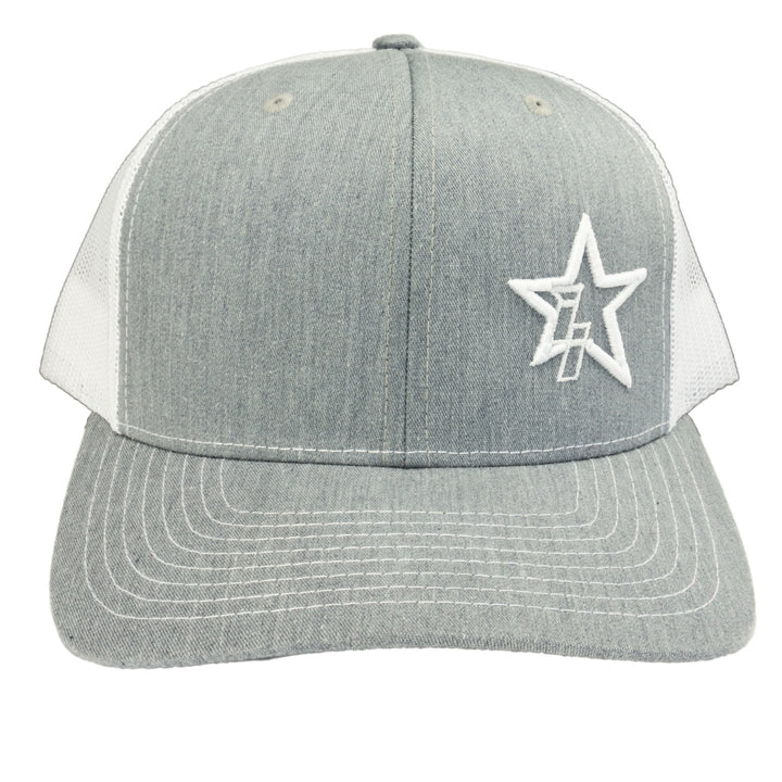 Gray/White Snapback White Star Logo Hat - Industrial Injection