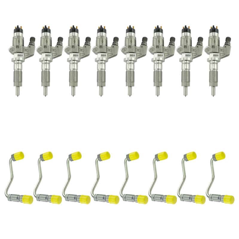 Industrial Injection Stock Bosch Reman 01-04 LB7 Injectors And Line Package - Industrial Injection