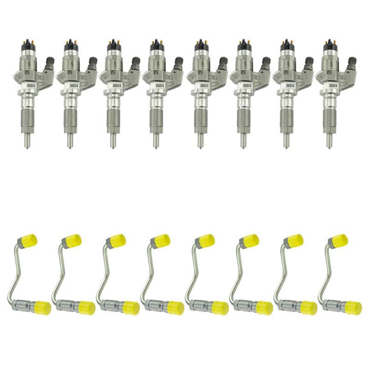 Industrial Injection Stock Bosch Reman 01-04 LB7 Injectors And Line Package - Industrial Injection