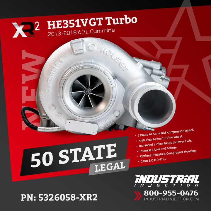 2013-2018 6.7 XR2 Series HE300VG Turbocharger 64mm/67mm - Industrial Injection